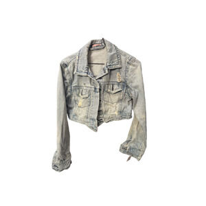 Women's "Better Be" Cropped Distressed Denim Jacket
